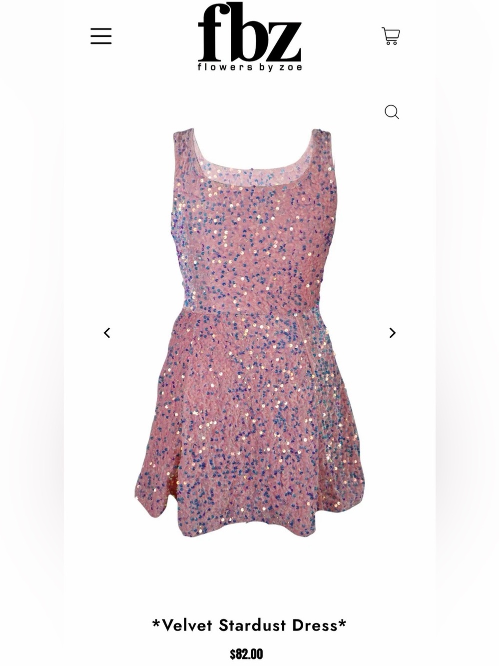 EUC Flowers By Zoe FBZ Velvet Stardust Dress Sz Youth M (8/10)